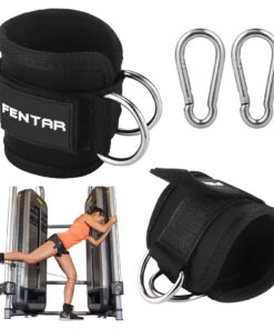 2 Stück Fußschlaufen mit D-Ringen für Fitness Training, ideal für Männer und Frauen, Beinstrecker und Gesäßmuskelnучen