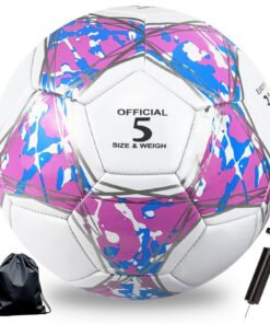 Astis Fußball Kinder Größe 4/5 Mit Ballpumpe und BalltaschePremium PVC Lederball für Jugendfußball Drinnen Draußen Gebur