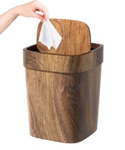Generisch Retro-Design Mülleimer 12 Liter für Arbeitszimmer und Flur - Drehdeckel, 2|1x26.6 cm, Hohe FassungsvermögenBeh