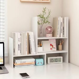 AUSHOPLAH Weißer Schreibtisch-Organizer-Regal-E70 für Bücherei und Büro