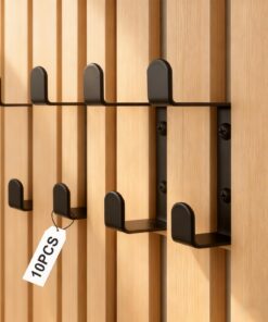 10 Stück 13mm Schwarze Haken für Akustikpaneele | Garderobenhaken Schallschutzplatten