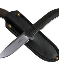SK Wild Ones® Outdoor Neckknife Survival EDC Messer - Feststehende Klinge & Echtleder Holster | SK Wild Ones® Jagdmesse