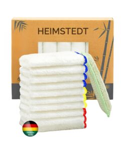 Nachhaltige Bambus Tücher Bunt 10er Pack - Streifenfreie Reinigung auf allen Oberflächen - Compact by Design - Amazon-Ze