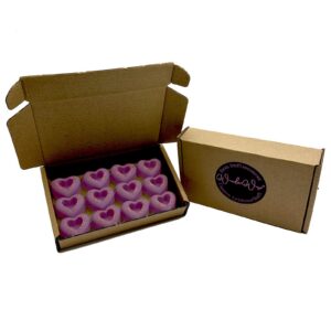 WonderWax Damast Rose Duftherz Wachsmelts Duftmelt für Duftlampen Aroma Raumduft Valentine-Muttertag Weihnachten 12er Se