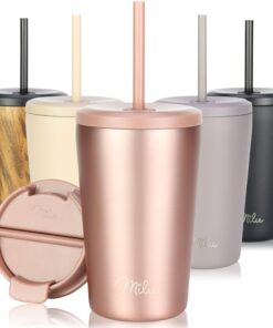 Milu Thermobecher 400ml - 100% Auslaufsicher - Edelstahl Kaffeebecher for on-the-go keeps drinks hot 10h/cold 20h, BPA-f