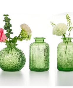 Klein Glas Vasen Klar Verschiedene Formen Tischdeko Hochzeit Mini Grün 1 Satz