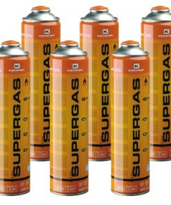 Kemper Gaskartuschen 330 g, 6 Flaschen-Pro packs, Butan-Propan, 600 ml, Universelle Gasflasche, Ventil 7/16