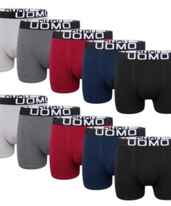 L&K Schwarze Herren Retroshorts 10er Pack Baumwolle Unterhose Mehrfarbig Boxershorts 1116