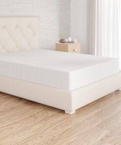 Amazon Basics Spannbettlaken, Baumwollspannbettlaken, Familien, Schlafzimmer, 100% Baumwolle, 140 x 200 cm, Weiß Amazon