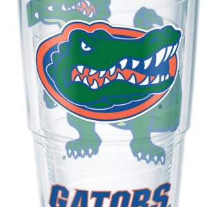Tervis Florida Gators Tradition Thermos mit Aufsatz und blauer Pflegeklappe, 24oz, transparent