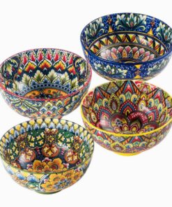 Mehrfarbig 4-teiliges Henten Home Müslischalen Set - 690mlKERAMIK Schalen für Muesli, Suppe und Cornflakes - Ideal für F