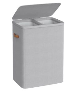 SONGMICS Wäschesammler, 170 L, leicht aufbaubar, taubengrau LCB813G01