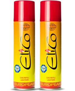 Feuerzeuggas zum Nachfüllen 2 x 250 ml - Butangas für Flambierbrenner und Feuerzeuge - Feuerzeug Gas Nachfüller mit Adap