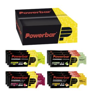 Powerbar PowerGel Multiflavour Box - 12x41g - Hochwertige Energiegels mit 2:1 Kohlenhydratverhältnis für Sportler - Idea