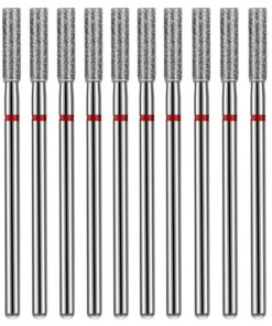 10 Stück Nagelfräser Bits, Edelstahl Diamantbohrer für Acryl-Gel-Nägel | 10 Stück Flammen Bits, Diamantbohrer & Polierf