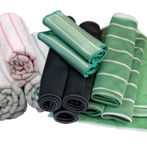 Muxel Mega-Set: Großes Microfaser-Tuch für Küche und Auto - Carbontuch, Putzlappen Included