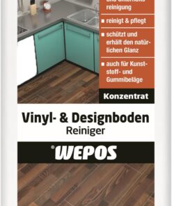 Wepos Vinyl-& Designboden Reiniger Konzentrat 1 Liter - Entfernt Schmutz und Wachsreste | Wepos Vinyl-& Designboden Rei