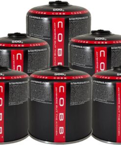 Campingman 6 Stück Butan Gasflaschen für Outdooraktivitäten und Camping Universal Brennstoff mit Ventil (6)