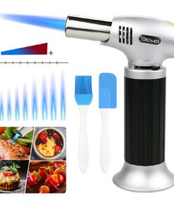 Küchenflamieren Butan Gasbrenner für Home Creme Brulee Bezahlt Nachfüllbar Safer Safety Lock Camping