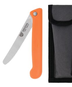 GRÄWE Scharfes Klappmesser mit Wellenschliff für Brotzeit | GRÄWE Liner Lock Mechanik Klappmesser mitSpezialstahl | GRÄ