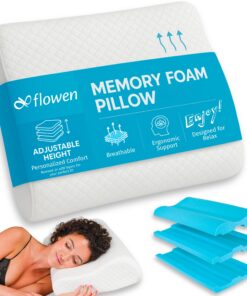 Höheneinstellbares Memory-Foam Nackenstützkissen Orthopädisch und Ergonomisch für Bett und Schlaf Kissen hilft bei Nacke