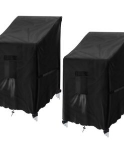 GARPROVM Schutzhülle für Gartenstühle 2er Set – wasserdicht & winterfest, 91 x 71 x 120 cm