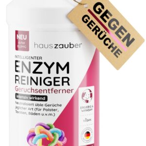 hauszauber® - Starken Enzymreiniger 1000 ml - Gegen Katzenurin, Nikotin, Tiergerüche - Schlechte Auto- & Teppichgerüche