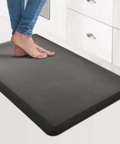 Art3d Anti-Ermüdungsmatte für Büro und Garage Schwarz 71x44 cmComfortkissen rutschfest gepolstert
