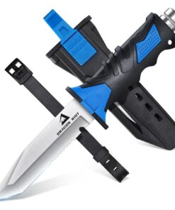DRAGON RIOT Scharfes Jagdmesser mit Beinholster für Outdoor-Verbraucher als Allzweckmesser mit Geschenkoption für Männli