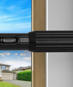 Duschstange ohne Bohren Schwarz 100-422cm Teleskop, Klemmstange für Große Fenster & Duschraum (32mm)