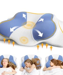 Orthopädisches Memory Foam Nackenkissen für Schulter- und Nackenschmerzen – Für Bauch-, Rücken- und Seitenschläfer (66 x