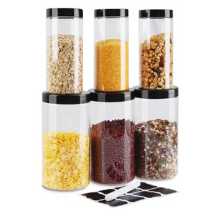 Speicherkasten Küche 3 Set 1000ml & 500ml, Vorratsdosen zur Aufbewahrung von Nudeln, Müsli, Reis, Mehl, und Futter für H