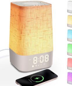 Tageslichtwecker Sonnenaufgang mit 30 Naturgeräuschen – Digitaler Lichtwecker Ladefunktion RGB Einschlafhilfe