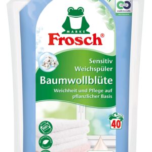 Frosch Sensitiv-Weichspüler Baumwollblüte - Gutselig für Kinder und Zähe Haut - Badestzeitverlängerung durch sanfte Rein