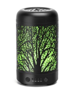 Aigostar 100 ml Ultraschall-Diffusor für ätherische Öle mit 7 Farben-Beleuchtung und Luftbefeuchter für Schlafzimmer/Bür
