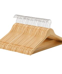 SONGMICS Kleiderbügel Holz CRW031NL - 30er Set für Anzüge und Hemden mit 360° drehbarem Haken und rutschfester Hosensteg