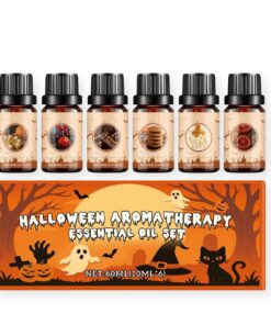 Halloween Ätherisches Öle Set für Aroma Diffuser & DIY Duftkerzen,Duftöl Geschenk für Halloween, Seifenduftöl Kürbiskuch