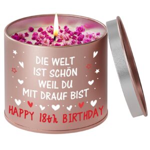 PRSTENLY 18. Geburtstag Geschenk für Mädchen, Metall Kerze zur Geburtstagsfeier für Frauen, Beste Freundin Geburtstagsge