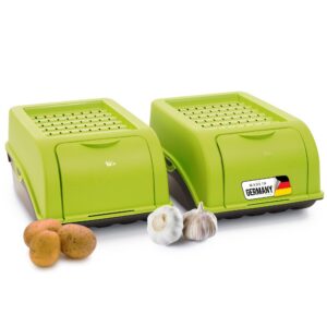 Novaliv Kartoffel Aufbewahrungsbox | 2x Klein 3,5L | Frischhaltedose für Gemüse
