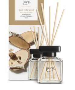 IPURO - Essentials Raumduft Cedar Wood 50ml | Duftaerosol für die Wohnung mit Orange, Zitrone, Rosmarin, Ylang Ylang, Sa