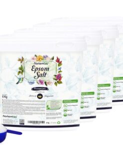 Nortembio Epsom Salz 100% Pure 4 x 6 kg - Konzentrierte Magnesiumquelle für empfindliche Haut + Gratis E-Book