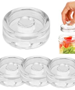 4 Stück Glas Fermentiergewichte Ø 7cm für breite Einmachgläser - Kimchi Gärung Gewichte