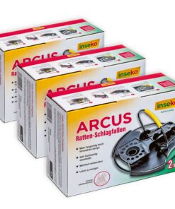 Inseko 6 x ARCUS Ratte Fallen I breitere Fangfläche & wiederverwendbar I inklusive Handschuhe (6)