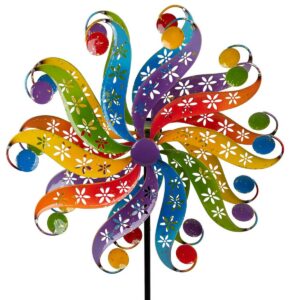 Formano Buntes Windrad für den Garten Dekoratives Windspiel Gartendeko