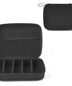 Mkono Travel Sunglasses Organizer - Multiples Paaren mitJUSTADJUSTIERBAREN Slots - Portabler Brillenfall für Männer und