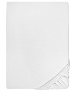 biberna Feinjersey-Spannbetttuch weiß für Adlige zur Hochzeit - 1x 140x200 cm - 160x200 cm biberna Feinjersey-Spannbet