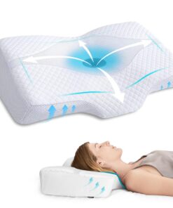 HOMCA Orthopädisches Nackenkissen, Memory Foam, für HWS, OEKO-TEX STANDARD 100 - Ergonomisches Stützkissen HOMCA Orthopä