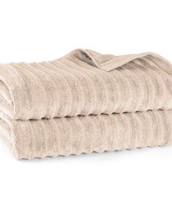 Badetuch 2er‑Pack 70×140 cm – 100% Baumwolle, saugstark & schnelltrocknend, weich – Beige