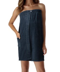 JEMIDI Saunakilt für Damen aus Baumwolle mit Tasche - OEKO-TEX Sauna Handtuchkleid