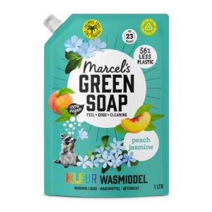 Marcel's Green Soap Colorwaschmittel Nachfüllpack Pfirsich & Jasmin - vegan, palmölfrei, mikroplastikfrei - gegen Flecke